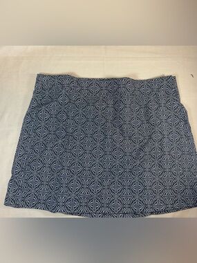 Black/Pearl Batik Print Mini Skirt